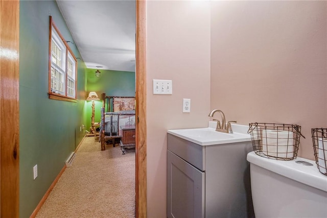 4627 Water Level Rd, Milford Twp, PA 15557 - half bathroom featuring toilet and vanity