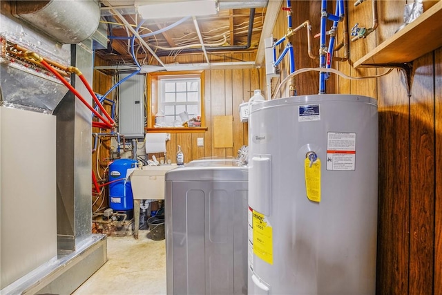 4627 Water Level Rd, Milford Twp, PA 15557 - utilities with water heater, washer / clothes dryer, and electric panel