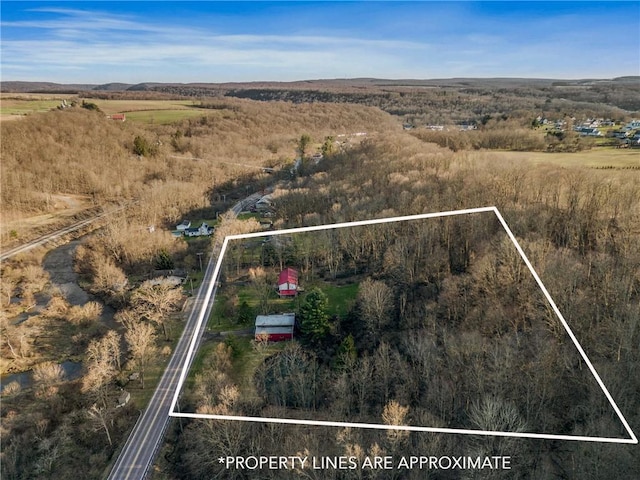 4627 Water Level Rd, Milford Twp, PA 15557 - overview of rural landscape featuring property boundaries highlighted