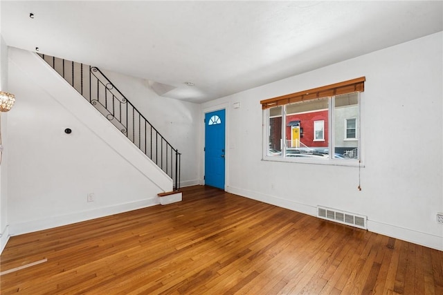 4207 Post St, Lawrenceville, PA 15201 - foyer entrance with hardwood / wood-style flooring and stairway