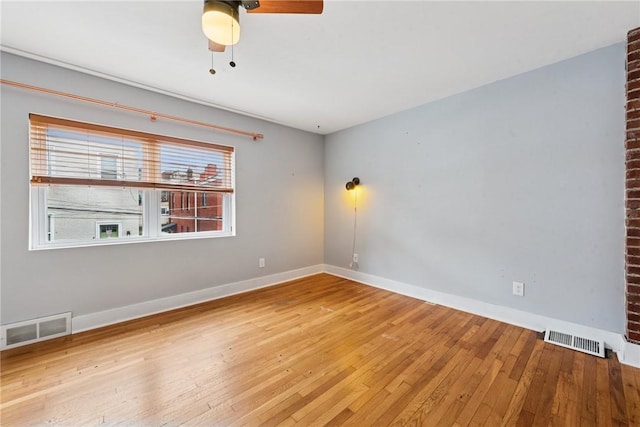 4207 Post St, Lawrenceville, PA 15201 - spare room with hardwood / wood-style flooring and a ceiling fan