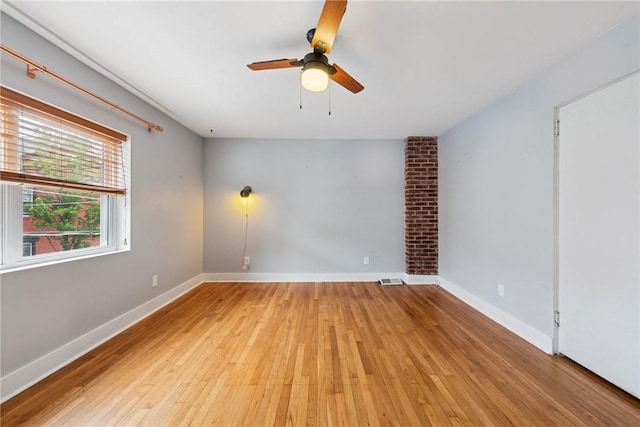 4207 Post St, Lawrenceville, PA 15201 - spare room featuring light wood finished floors and a ceiling fan