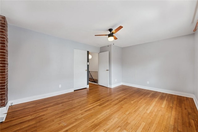 4207 Post St, Lawrenceville, PA 15201 - spare room featuring ceiling fan and light wood-style flooring