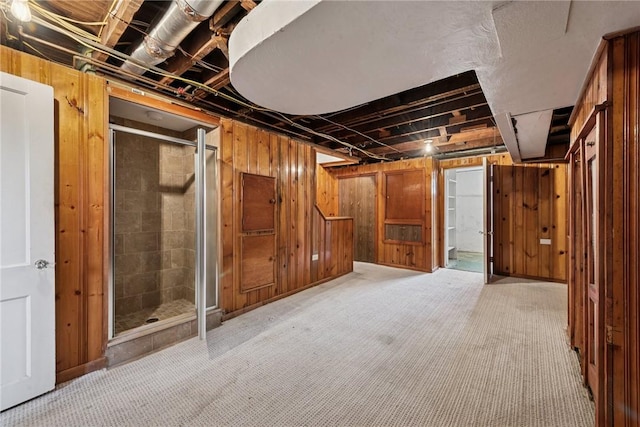 4207 Post St, Lawrenceville, PA 15201 - below grade area with wood walls and light carpet