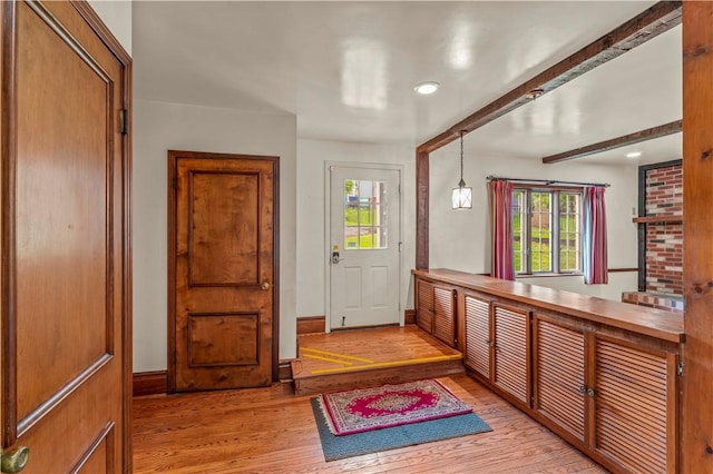 35 Redstone Ln, City Of Washington, PA 15301 - entryway featuring healthy amount of natural light, light wood-type flooring, and recessed lighting