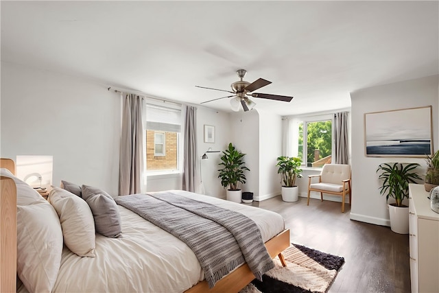 2401 Valera Ave, Carrick, PA 15210 - bedroom featuring dark wood-type flooring and ceiling fan