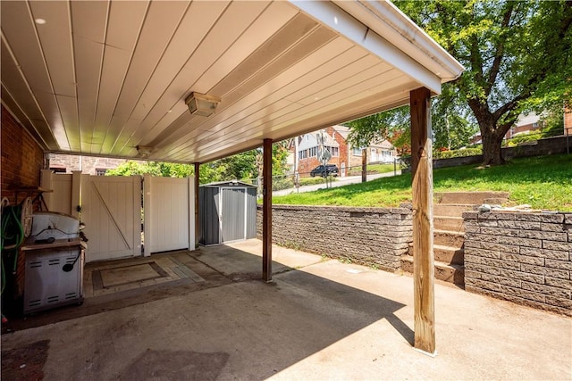 2401 Valera Ave, Carrick, PA 15210 - view of patio / terrace with a shed and a gate