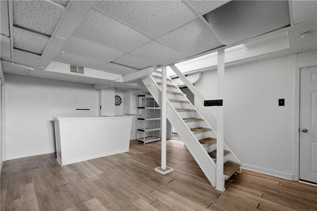 2401 Valera Ave, Carrick, PA 15210 - finished below grade area featuring wood finished floors and stairs