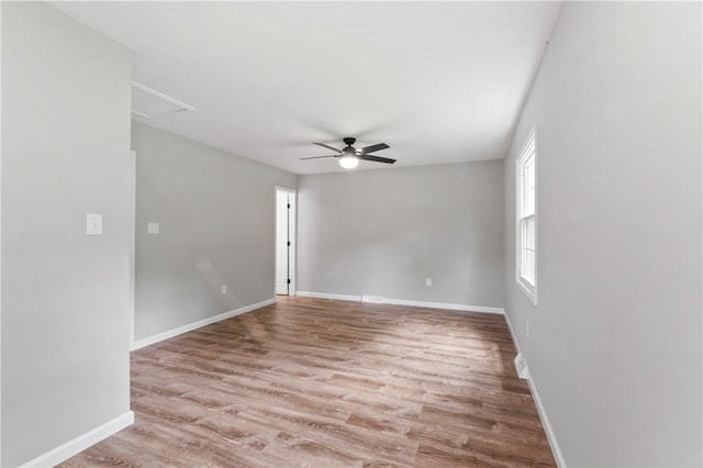 117 Heather Dr, Center Twp Bea, PA 15061 - unfurnished room featuring a ceiling fan and light wood-type flooring
