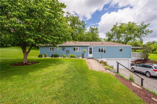 8 Leasure Way, Cecil, PA 15321 - single story home featuring a garage, driveway, and a front lawn