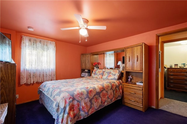 8 Leasure Way, Cecil, PA 15321 - bedroom featuring dark carpet, multiple windows, and a ceiling fan