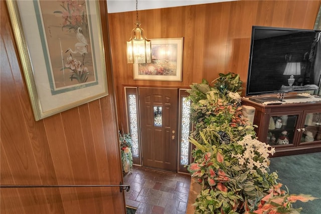 4636 Bowes Ave, West Mifflin, PA 15122 - entrance foyer featuring wooden walls