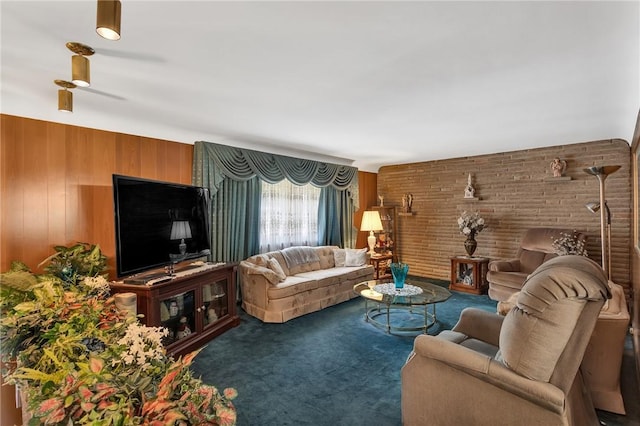 4636 Bowes Ave, West Mifflin, PA 15122 - carpeted living area featuring wooden walls