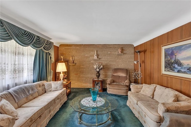 4636 Bowes Ave, West Mifflin, PA 15122 - living area featuring carpet flooring and wooden walls