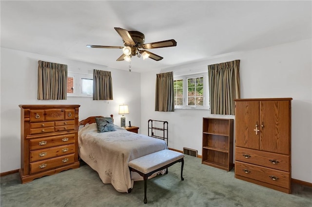4636 Bowes Ave, West Mifflin, PA 15122 - bedroom featuring light carpet and a ceiling fan