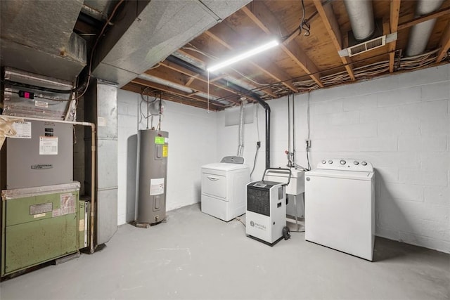 305 Laporte Ct, Cranberry Twp, PA 16066 - unfinished basement with electric water heater, washer and dryer, and heating unit