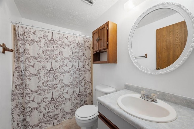 305 Laporte Ct, Cranberry Twp, PA 16066 - bathroom with vanity, a textured ceiling, and a shower with shower curtain