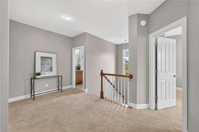 201 Venango Trl, Marshall, PA 16046 - hall with an upstairs landing and carpet floors