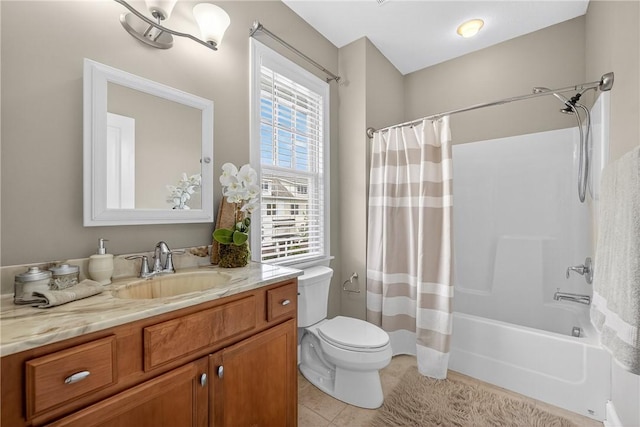 201 Venango Trl, Marshall, PA 16046 - bathroom featuring shower / tub combo with curtain, vanity, and tile patterned flooring