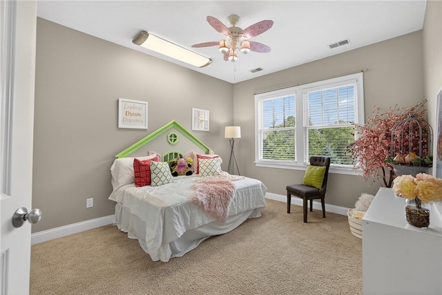 201 Venango Trl, Marshall, PA 16046 - bedroom with light colored carpet and a ceiling fan