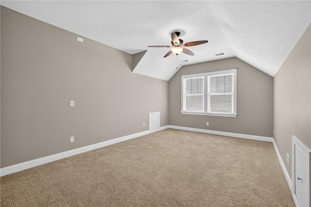 201 Venango Trl, Marshall, PA 16046 - bonus room featuring a ceiling fan, light colored carpet, and lofted ceiling