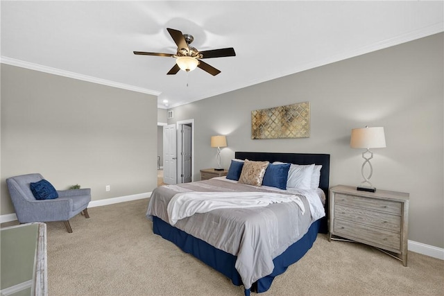 201 Venango Trl, Marshall, PA 16046 - bedroom featuring carpet, crown molding, and a ceiling fan