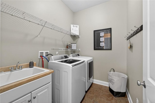 201 Venango Trl, Marshall, PA 16046 - laundry room with washer and clothes dryer, cabinet space, and dark tile patterned flooring