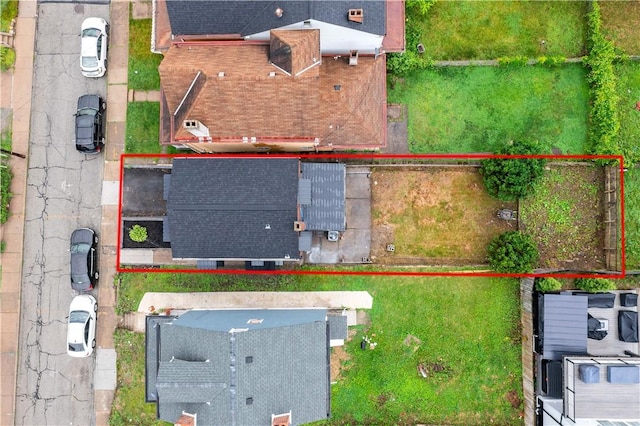 103 Church Ave, Mount Oliver, PA 15210 - aerial view of property and surrounding area featuring property parcel outlined