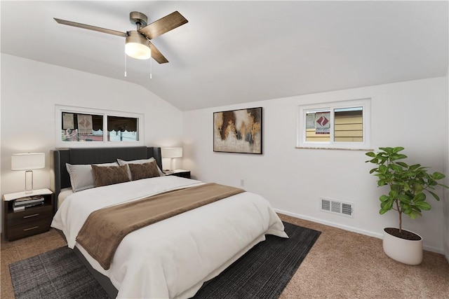 103 Church Ave, Mount Oliver, PA 15210 - carpeted bedroom featuring lofted ceiling and ceiling fan