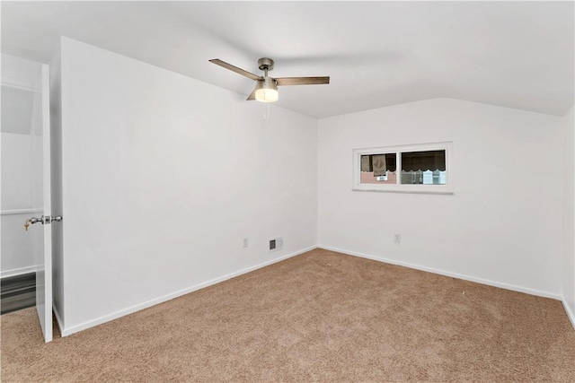 103 Church Ave, Mount Oliver, PA 15210 - unfurnished room with carpet floors, lofted ceiling, and ceiling fan