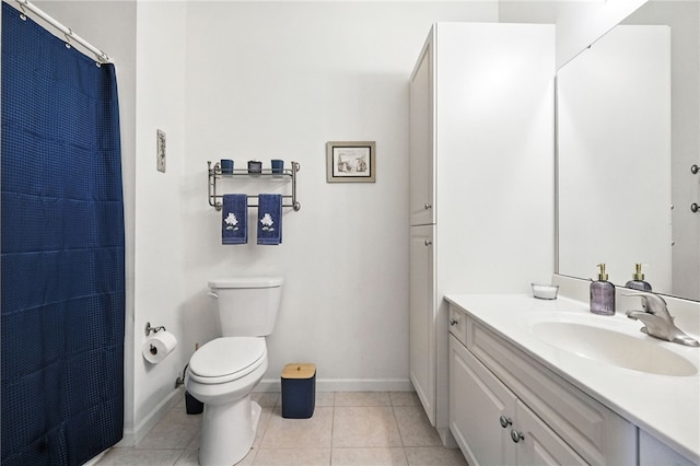 31 Elena Ave, Lower Burrell, PA 15068 - bathroom with vanity, tile patterned flooring, and a shower with curtain