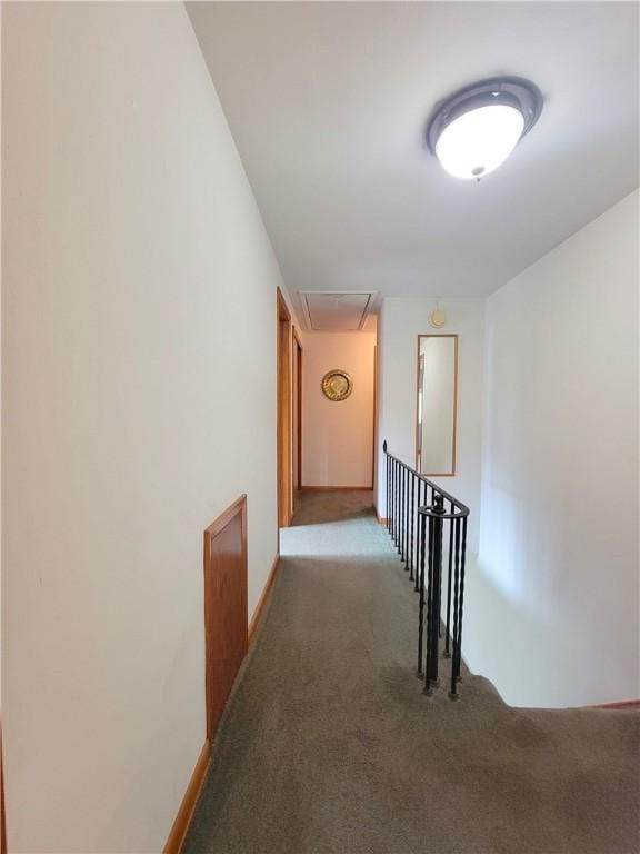 1176 Colgate Dr, Monroeville, PA 15146 - corridor with attic access, carpet, and an upstairs landing
