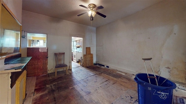 237 Wick St, Hill District, PA 15219 - bathroom featuring a ceiling fan and wood finished floors