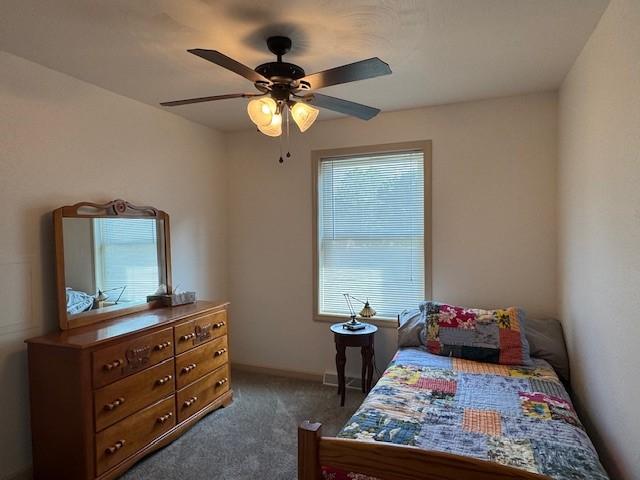 436 Lloyd Ave, Latrobe, PA 15650 - bedroom featuring dark carpet and ceiling fan