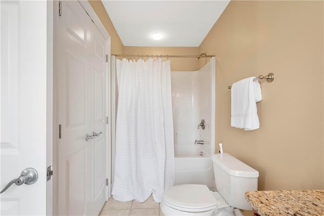 8010 Sherwood Dr, Collier Twp, PA 15142 - full bathroom with shower / bath combination with curtain, tile patterned floors, and vanity