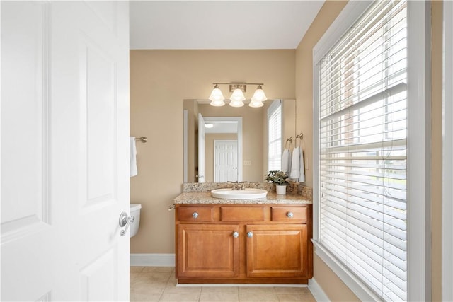 8010 Sherwood Dr, Collier Twp, PA 15142 - bathroom with vanity and tile patterned flooring