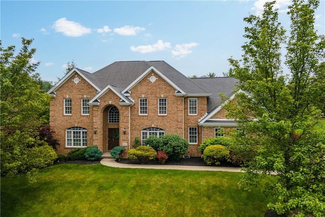 8010 Sherwood Dr, Collier Twp, PA 15142 - view of front of property featuring a front lawn and brick siding