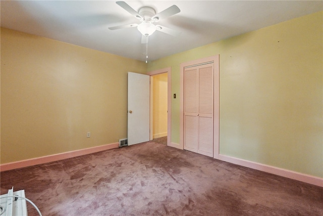 222 Lear Rd, Blairsville Area, PA 15717 - unfurnished bedroom with carpet, a closet, and ceiling fan