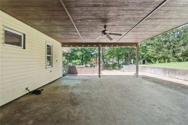 222 Lear Rd, Blairsville Area, PA 15717 - view of patio with ceiling fan and a storage shed