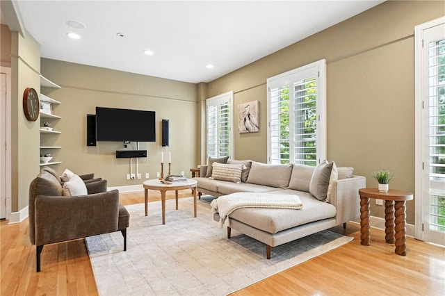 140 N Woodland Rd, Shadyside, PA 15232 - living area with light wood-style floors, recessed lighting, and plenty of natural light
