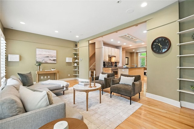 140 N Woodland Rd, Shadyside, PA 15232 - living area with light wood-style floors and recessed lighting