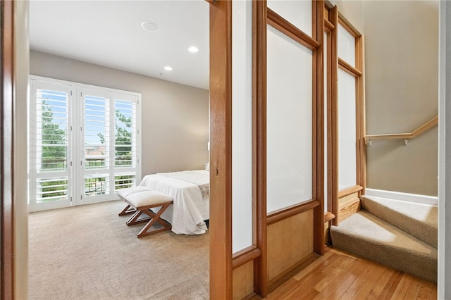140 N Woodland Rd, Shadyside, PA 15232 - hallway with recessed lighting and light wood-style floors