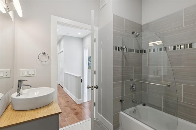 3130 Dobson St, Polish Hill, PA 15219 - bathroom with tub / shower combination, vanity, and wood finished floors