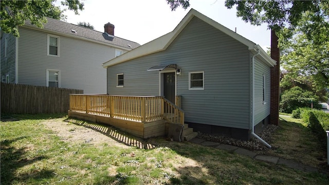 801 9th Ave, Brackenridge, PA 15014 - rear view of property with a chimney and a deck