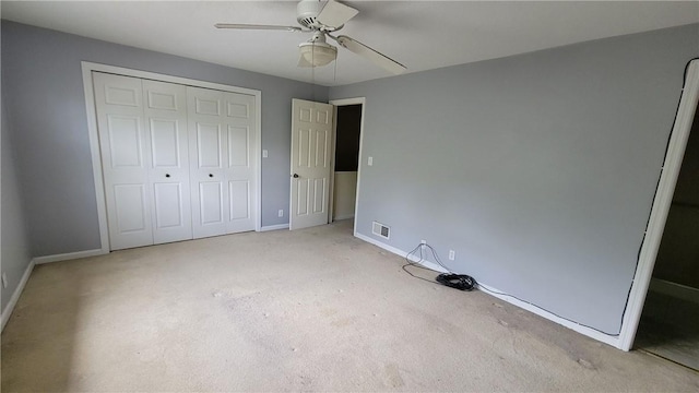 402 Forest Ridge Dr, Forest Hills Boro, PA 15221 - unfurnished bedroom with a closet, carpet, and a ceiling fan