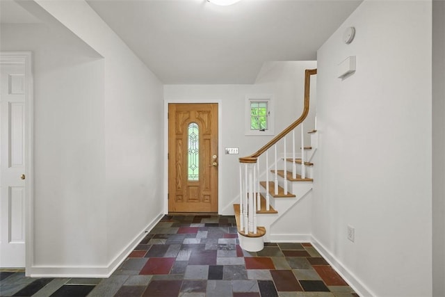 195 Grandview Dr N, Fox Chapel, PA 15215 - entryway with stairs and dark flooring