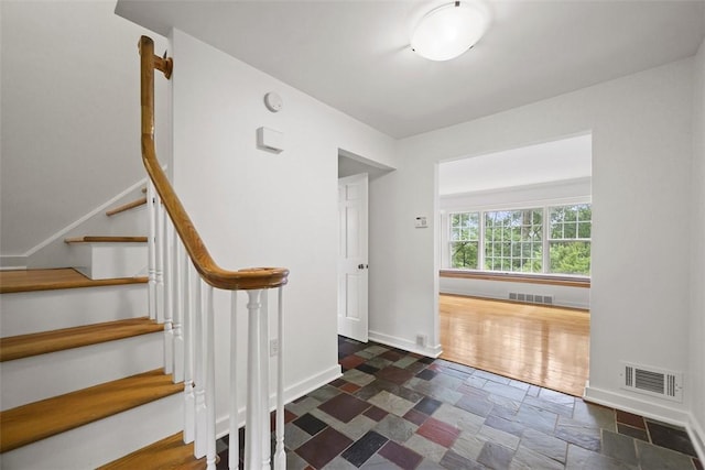 195 Grandview Dr N, Fox Chapel, PA 15215 - stairway with stone tile flooring and baseboards