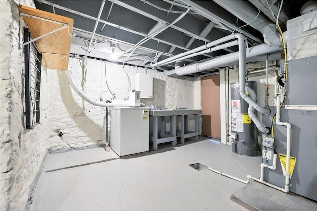 39 Danvers Ave, Ingram, PA 15205 - unfinished below grade area with water heater and washer / clothes dryer