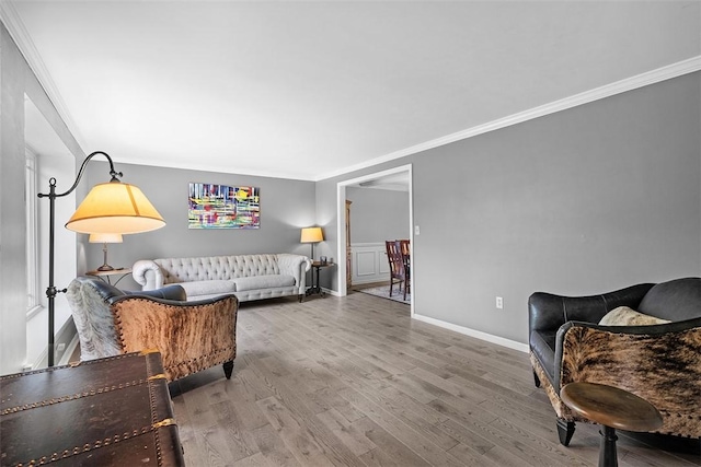 2616 Cedarvue Dr, Upper St Clair, PA 15241 - living area featuring crown molding and wood finished floors