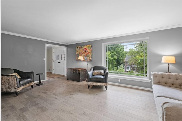 2616 Cedarvue Dr, Upper St Clair, PA 15241 - sitting room featuring ornamental molding and wood finished floors